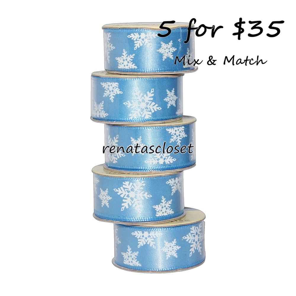 Recollections 5-piece 5/8" x 5' Crafting Ribbon Set NWT